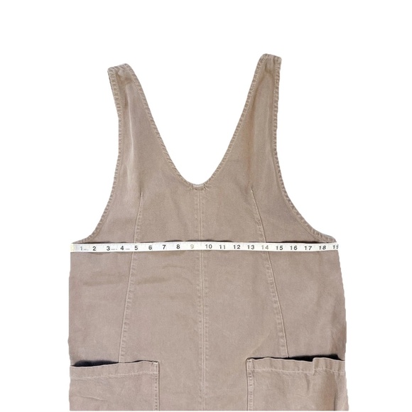 We The Free High Roller Shortall Size M Brown Denim Cotton Overalls Free People - Picture 5 of 14